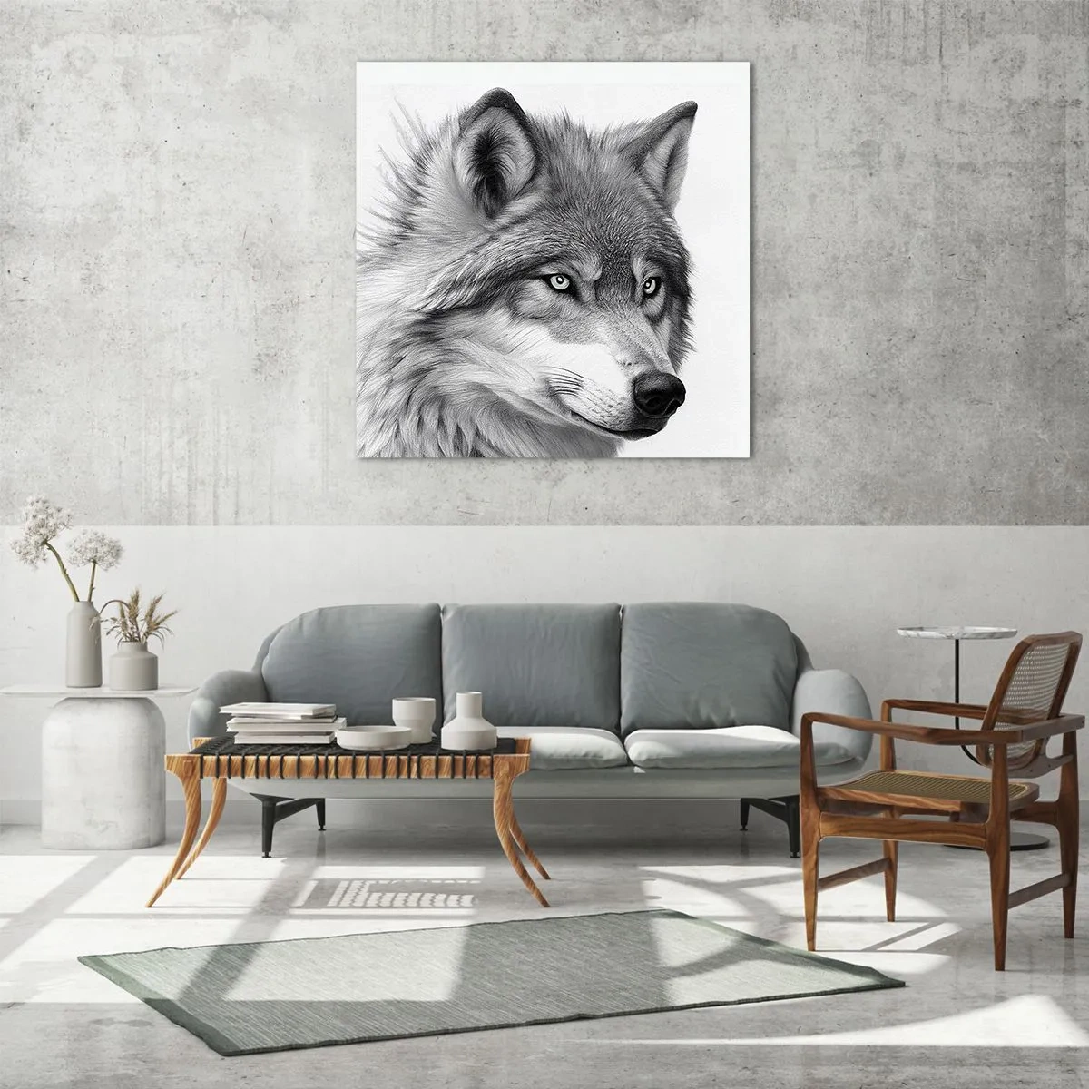 Billede på glas - Alpha - uden tvivl - 50x50 cm