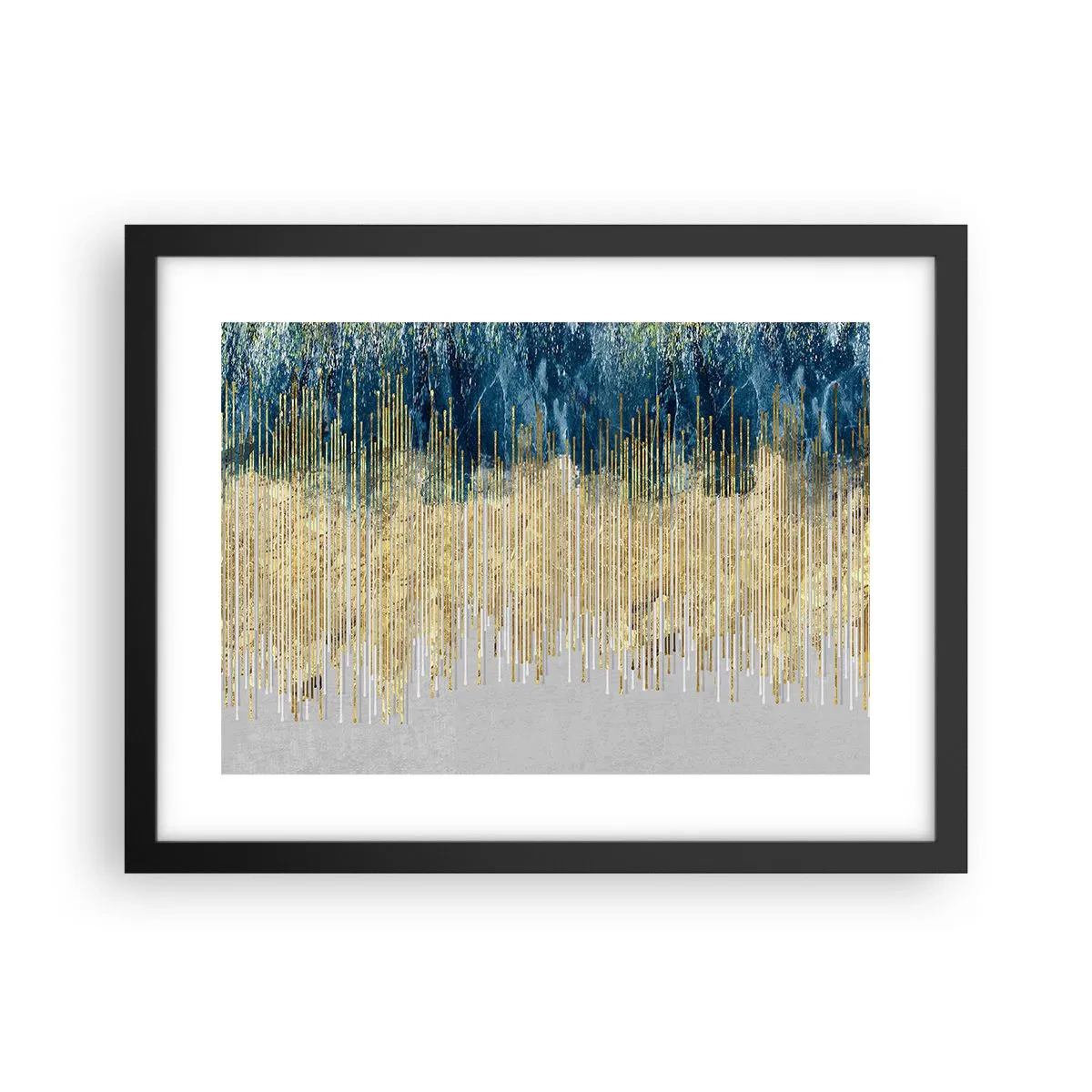 Plakat i sort ramme - Forgyldt grænse - 40x30 cm