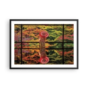 Plakat i sort ramme - I naturens tempel - 70x50 cm