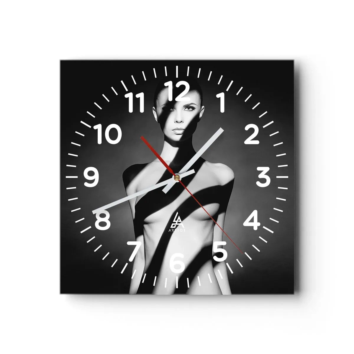 Vægur, Uret - I blænding og skygge - 40x40 cm