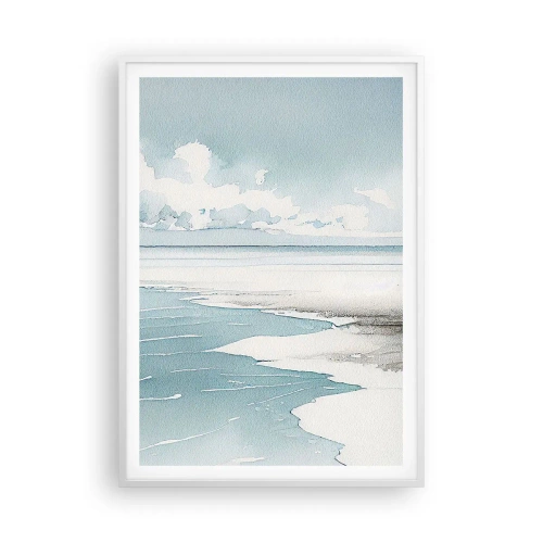 Plakat i hvid ramme - Blidt tidevand - 70x100 cm