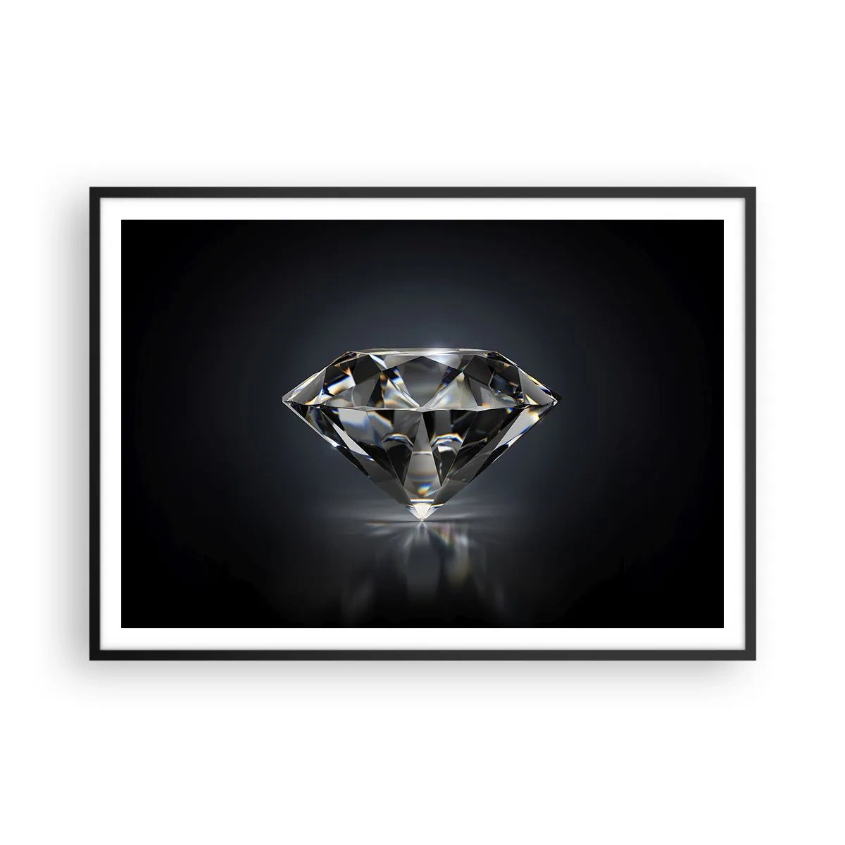 Plakat i sort ramme - Bedste veninde - 100x70 cm