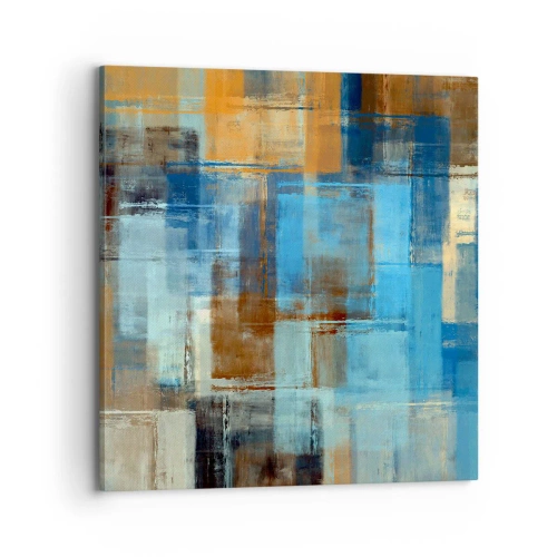 Lærredstryk - Billede på lærred - Gennem det blå slør - 70x70 cm