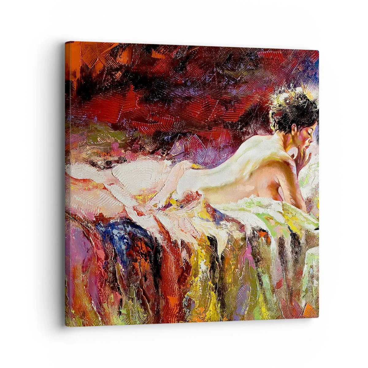 Lærredstryk - Billede på lærred - Eftertænksom Venus - 30x30 cm