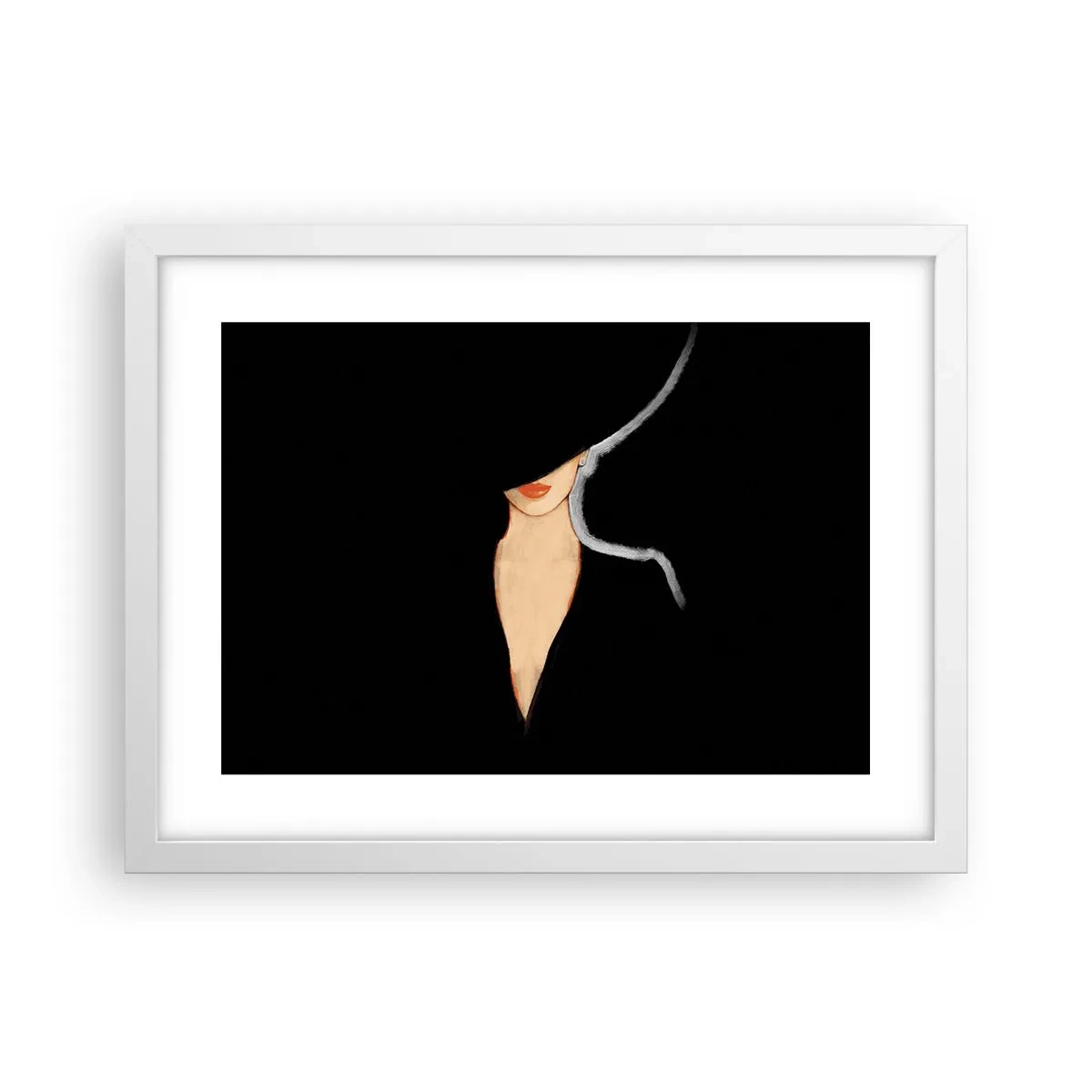 Plakat i hvid ramme - Elegance og stil - 40x30 cm