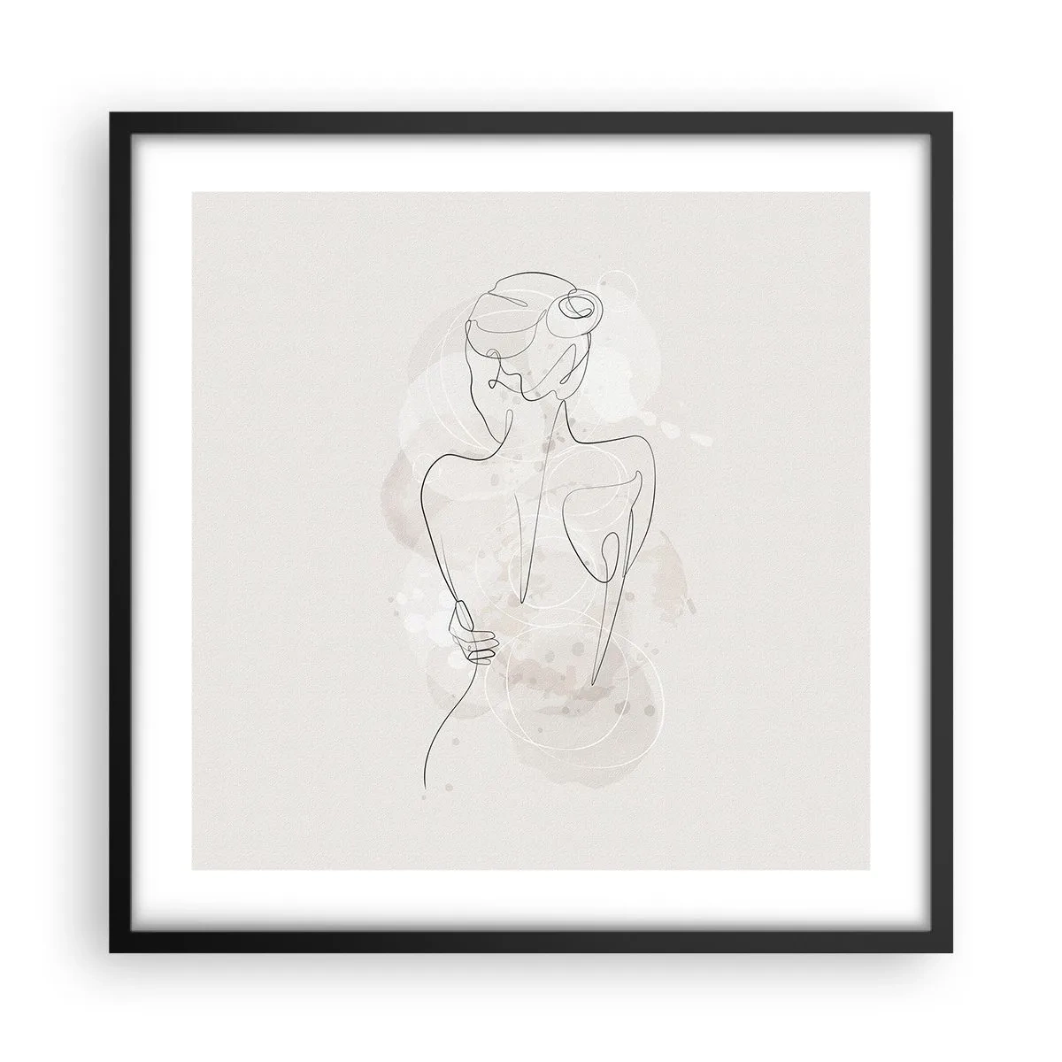 Plakat i sort ramme - Som et følsomt instrument - 50x50 cm