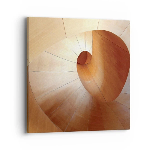 Lærredstryk - Billede på lærred - Arkitektonisk serpentin - 40x40 cm