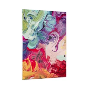 Billede på glas - Farvernes fødsel - 50x70 cm