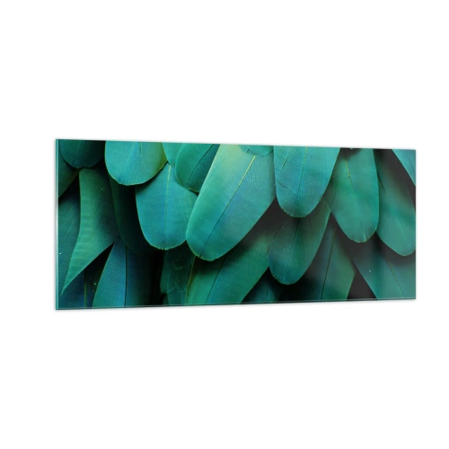 Billede på glas - Papegøjenaturens præcision - 100x40 cm