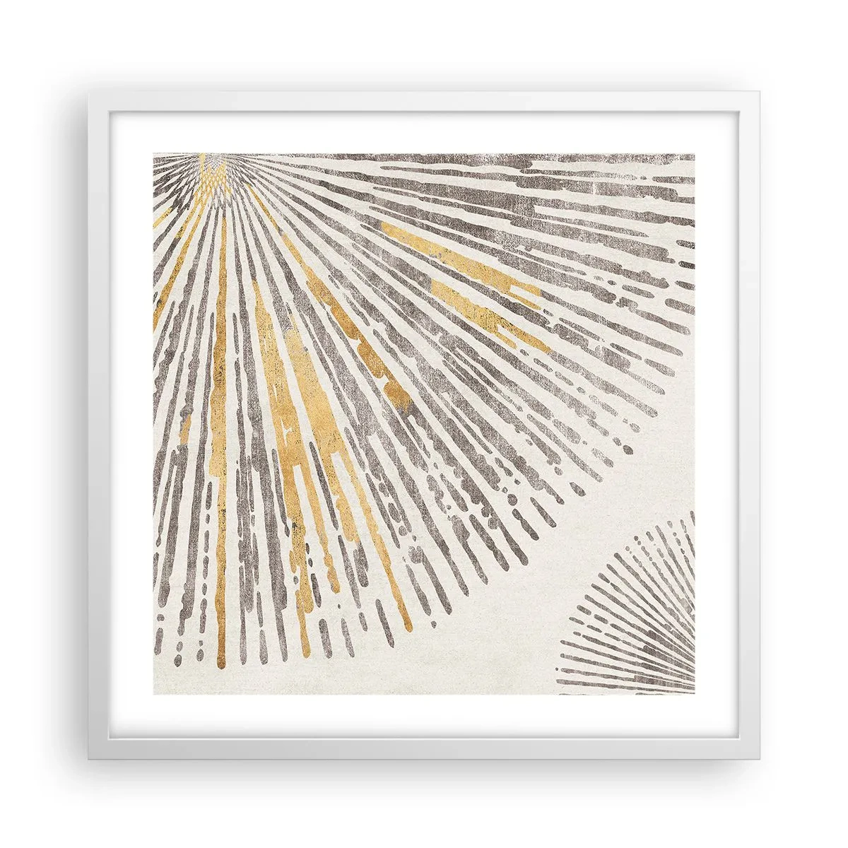 Plakat i hvid ramme - Skønheden i en rokke - 50x50 cm