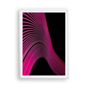 Plakat i hvid ramme - En allé af lys - 70x100 cm