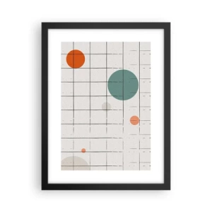 Plakat i sort ramme - Fanget i en fælde. Os eller dem? - 30x40 cm