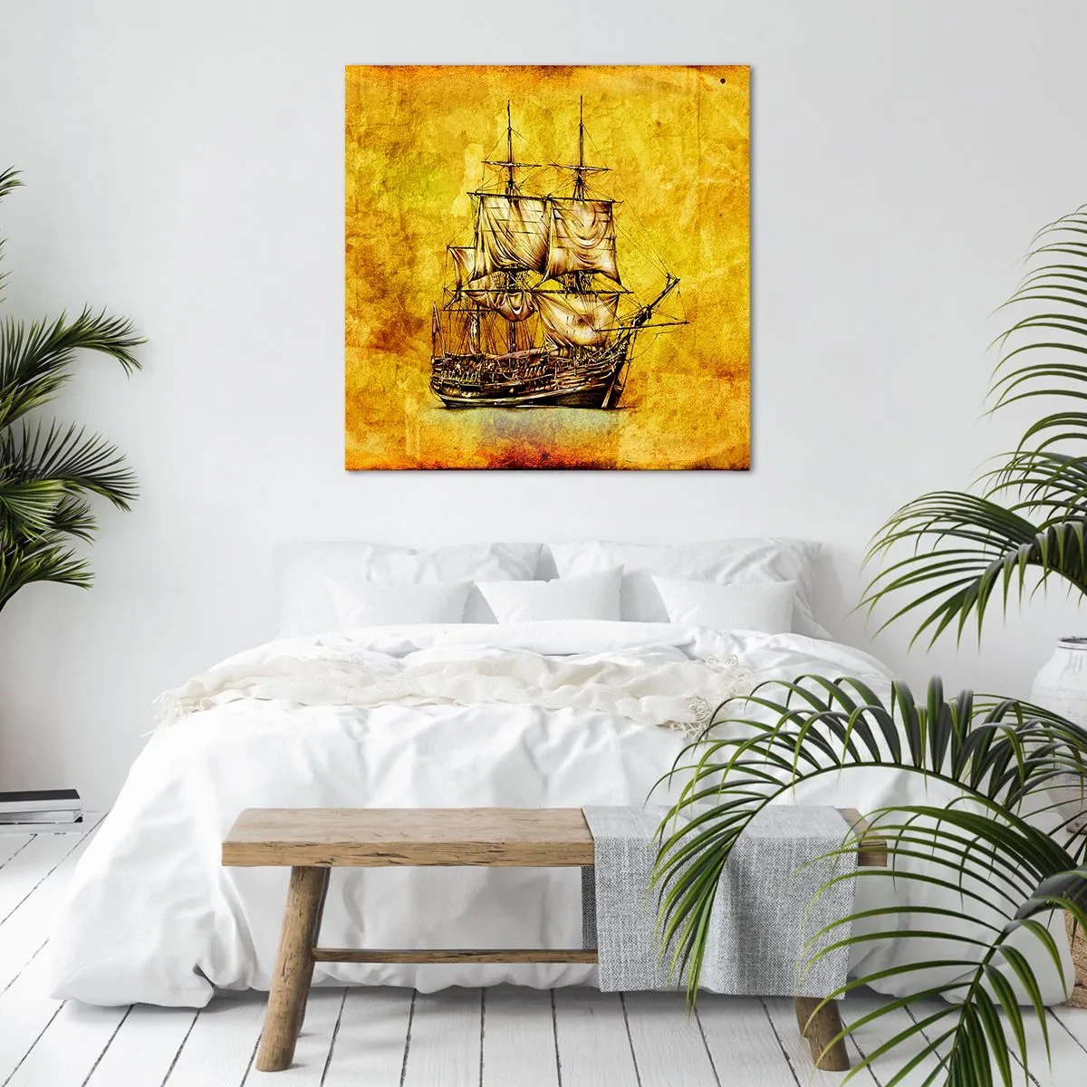 Lærredstryk - Billede på lærred - På vej til Tortuga! - 70x70 cm