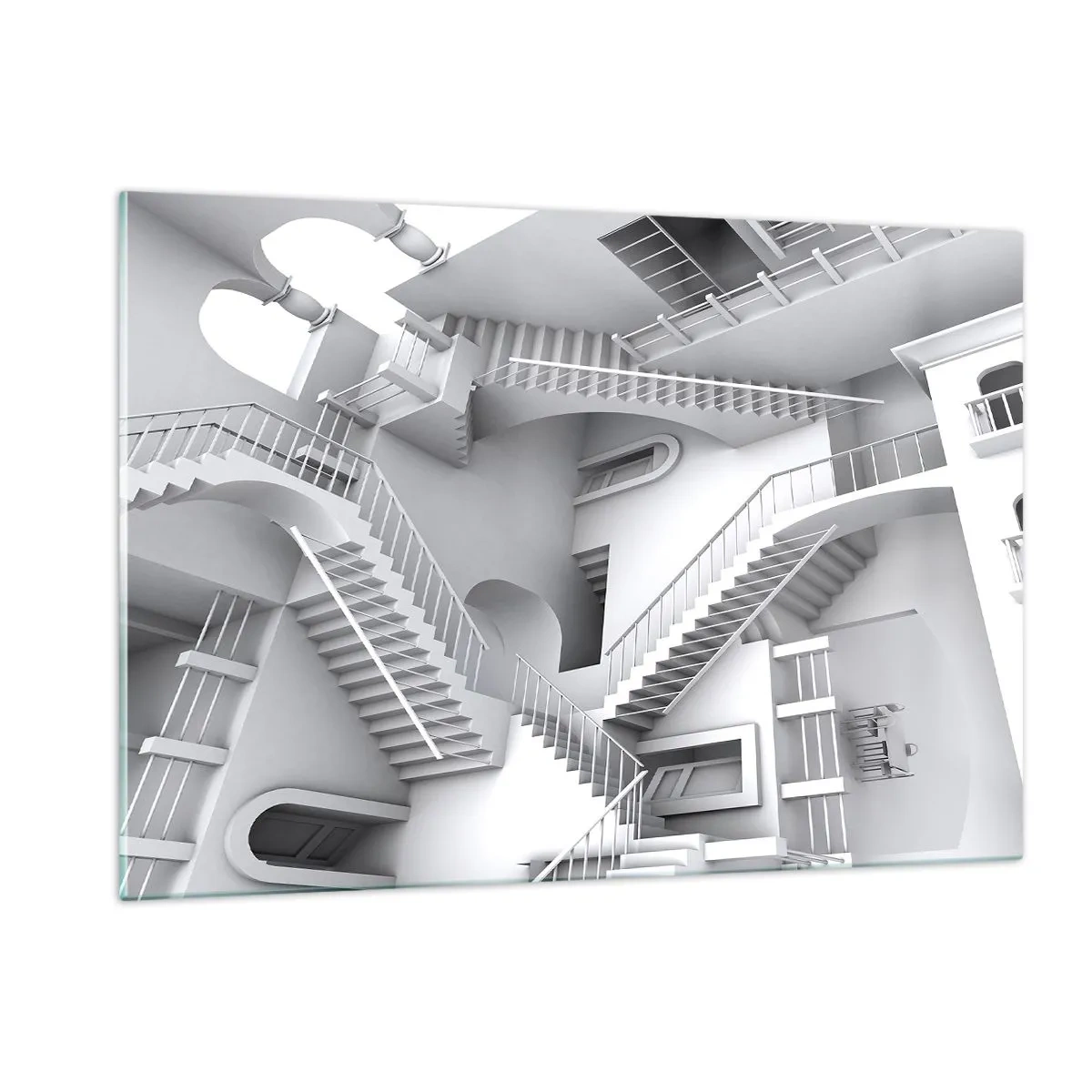 Billede på glas - Rummets paradokser - 120x80 cm