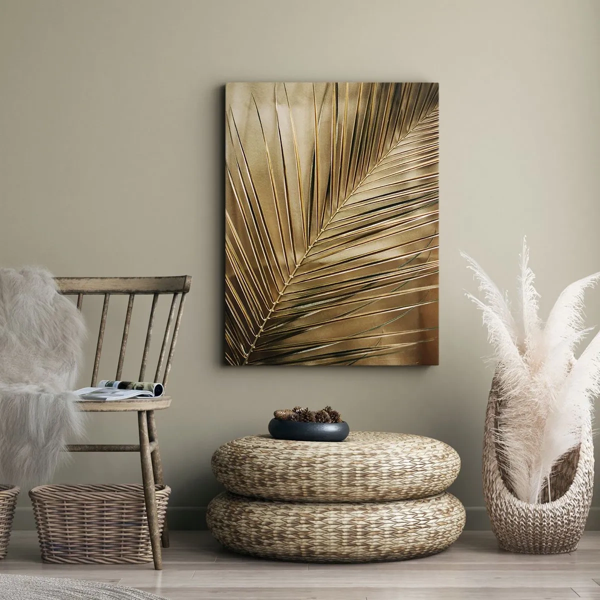 Lærredstryk - Billede på lærred - Naturlig kolonnade - 50x70 cm