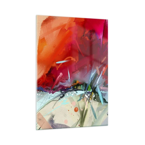 Billede på glas - En eksplosion af lys og farver - 50x70 cm