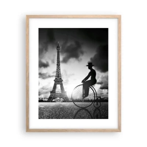 Plakat i ramme af lyst egetræ - Længsel efter Belle Epoque - 40x50 cm