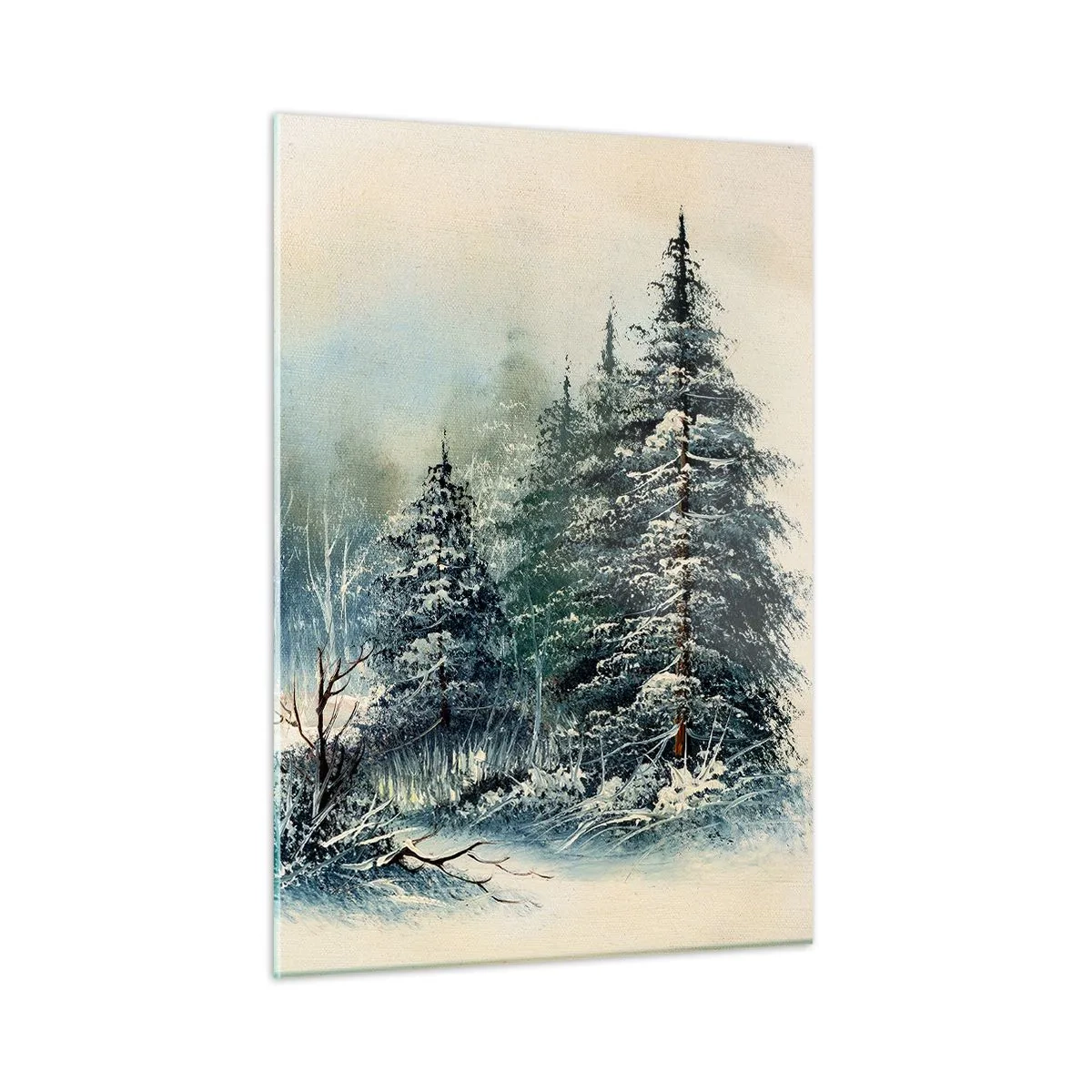 Billede på glas - Klar til jul - 50x70 cm