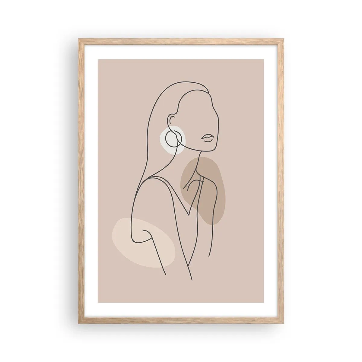 Plakat i ramme af lyst egetræ - Et ikon for pigelivet - 50x70 cm