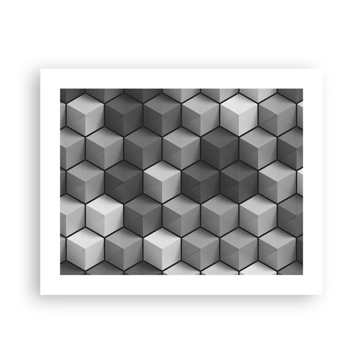 Plakat - Kubistisk puslespil - 50x40 cm