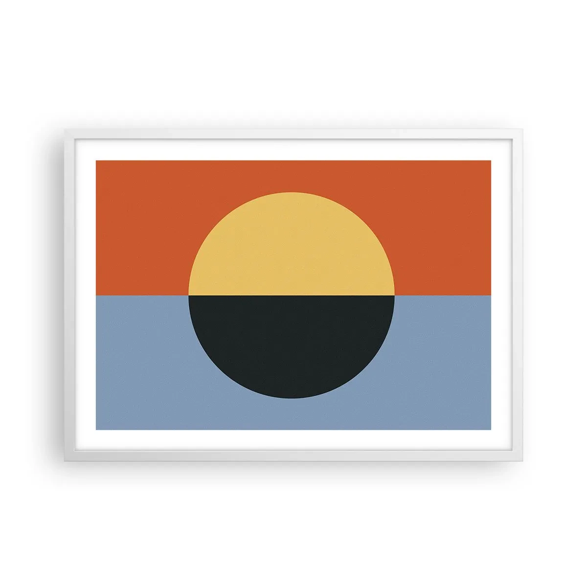 Plakat i hvid ramme - En sammensætning af varme og kølighed - 70x50 cm
