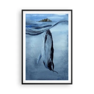 Plakat i sort ramme - To verdener i nord - 61x91 cm