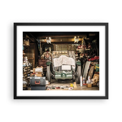 Plakat i sort ramme - Tilbage til fortiden - 50x40 cm