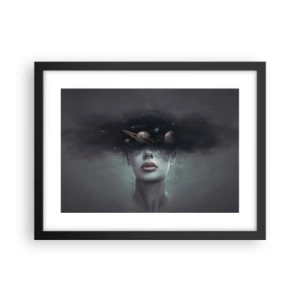 Plakat i sort ramme - Og planeterne er ved at gå amok... - 40x30 cm