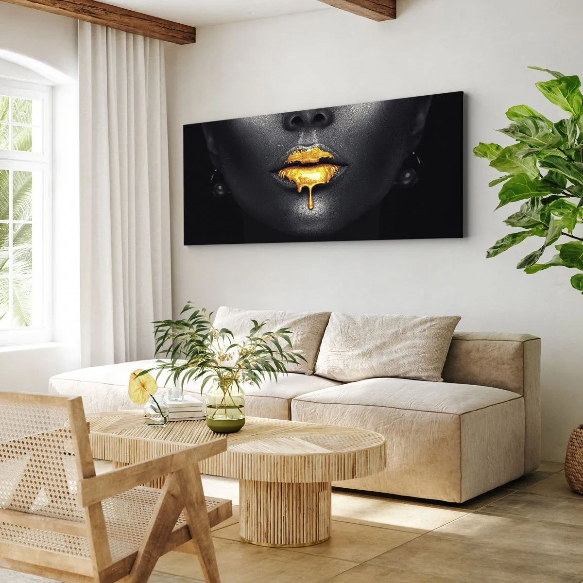 Lærredstryk - Billede på lærred - Gyldenmund - 160x50 cm