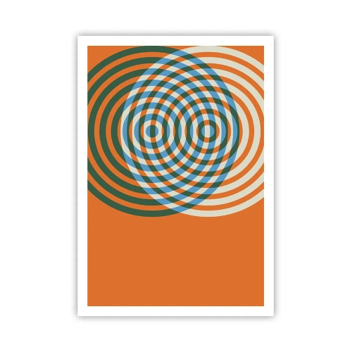 Plakat - Abstrakt cirkulær variation - 70x100 cm