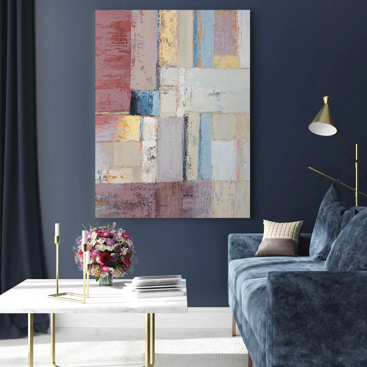 Billede på glas - Geometriens ro - 80x120 cm