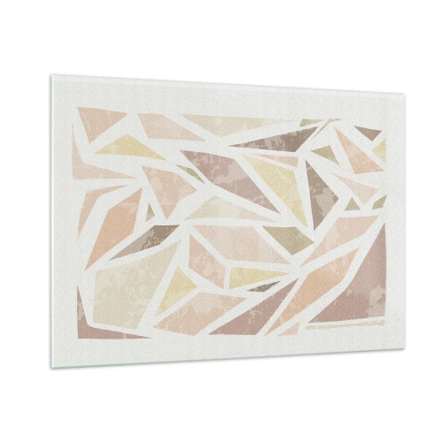 Billede på glas - Komposition af farvet glas - 100x70 cm