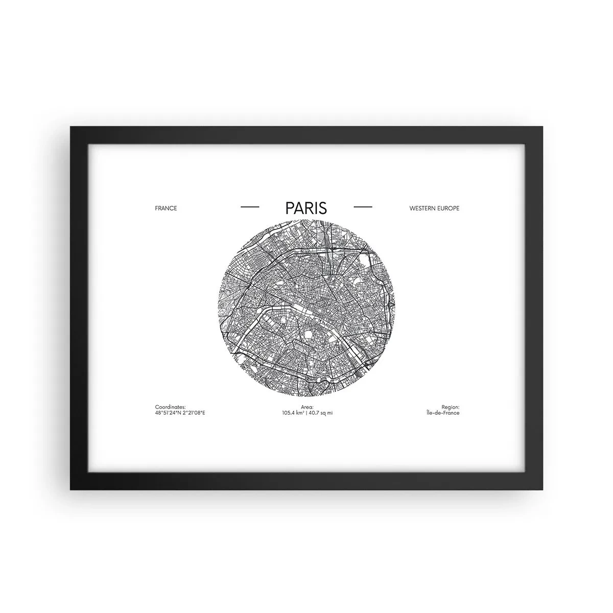 Plakat i sort ramme - Paris' anatomi - 40x30 cm