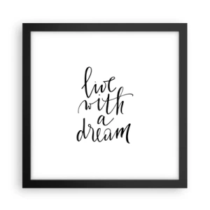 Plakat i sort ramme - Of course - 30x30 cm