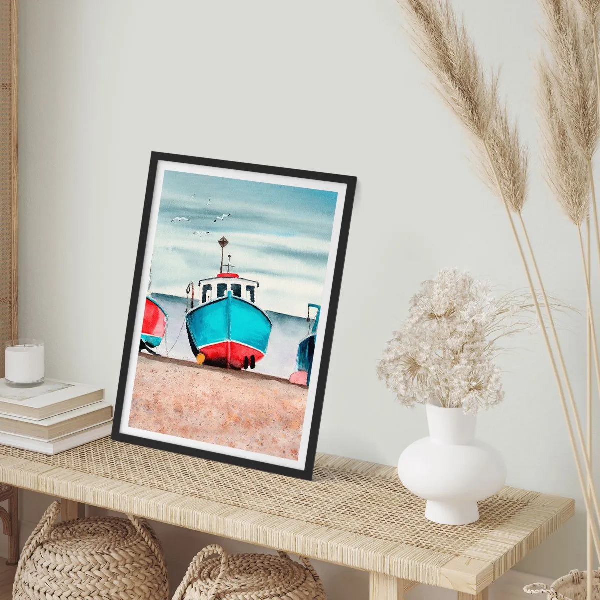 Plakat i sort ramme - Klar til at fange - 61x91 cm