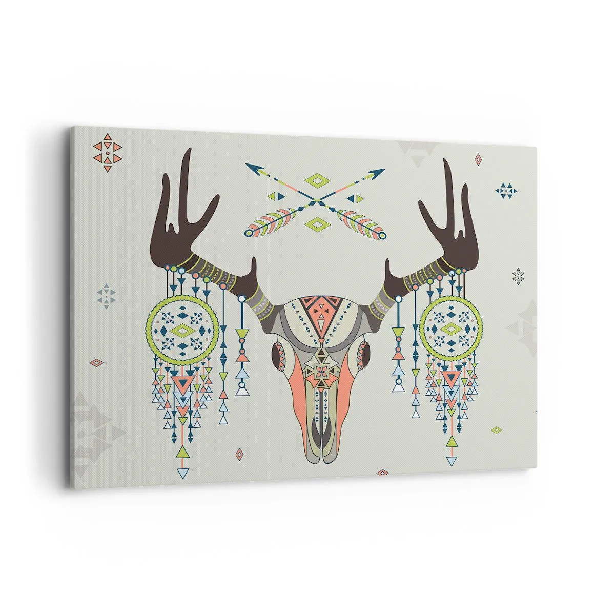 Lærredstryk - Billede på lærred - Indiansk jægers trofæ - 120x80 cm
