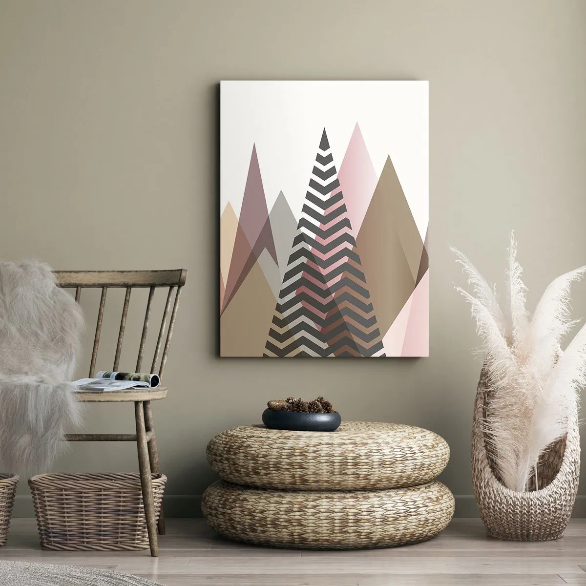 Lærredstryk - Billede på lærred - Pyramide udsigt - 80x120 cm