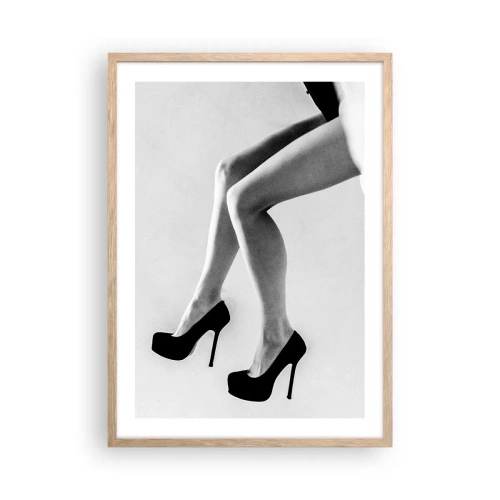 Plakat i ramme af lyst egetræ - Evig kvindelighed - 50x70 cm