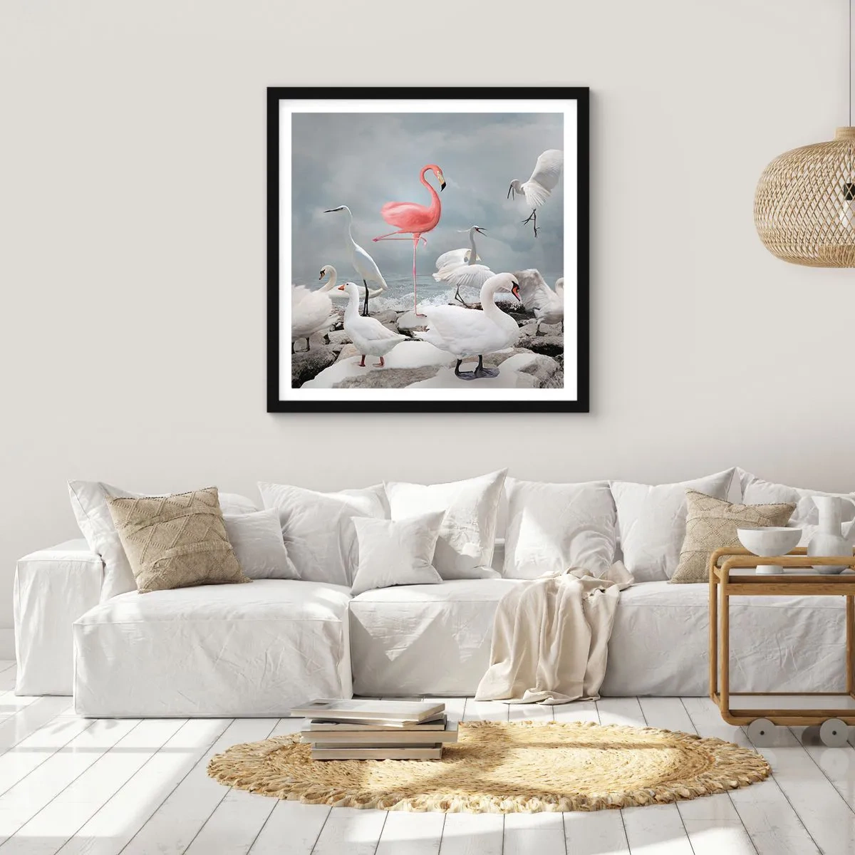 Plakat i sort ramme - Hvor kommer jeg fra? - 30x30 cm