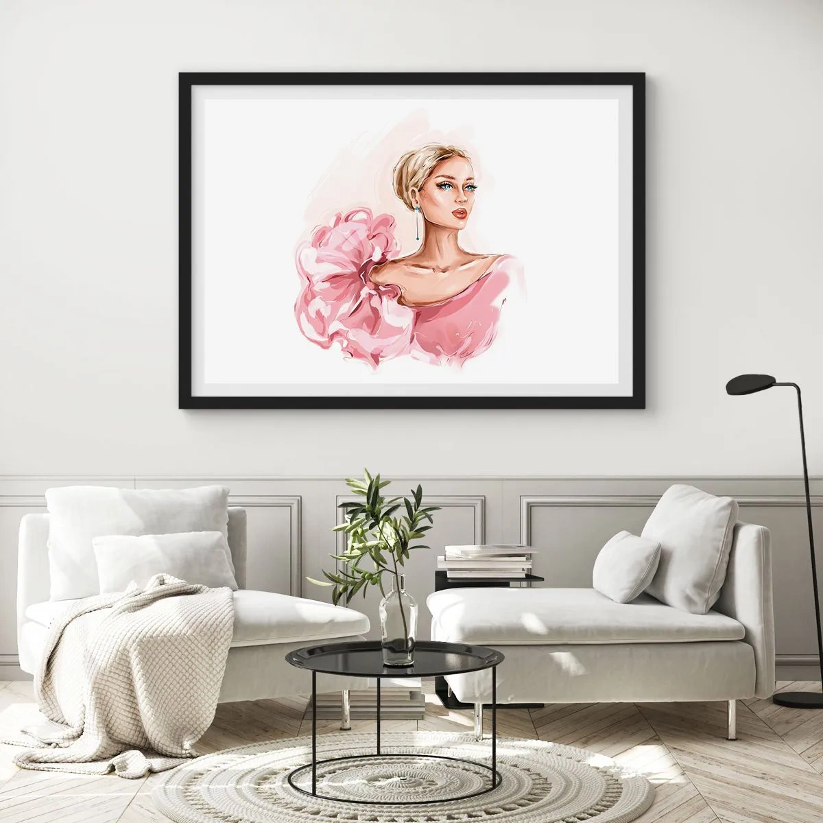 Plakat i sort ramme - Som malet... - 70x50 cm