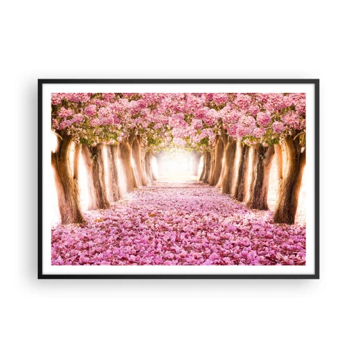 Plakat i sort ramme - Vejen til paradis - 100x70 cm