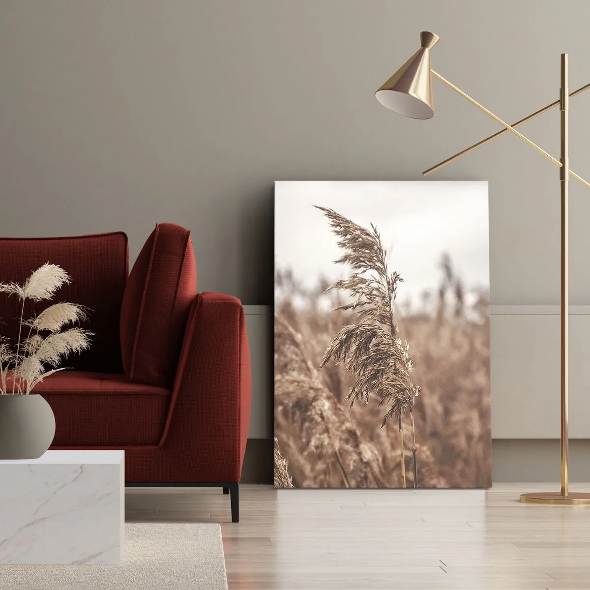 Lærredstryk - Billede på lærred - Efteråret er allerede på markerne - 50x70 cm