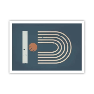 Plakat - Geometri på granatæble - 100x70 cm