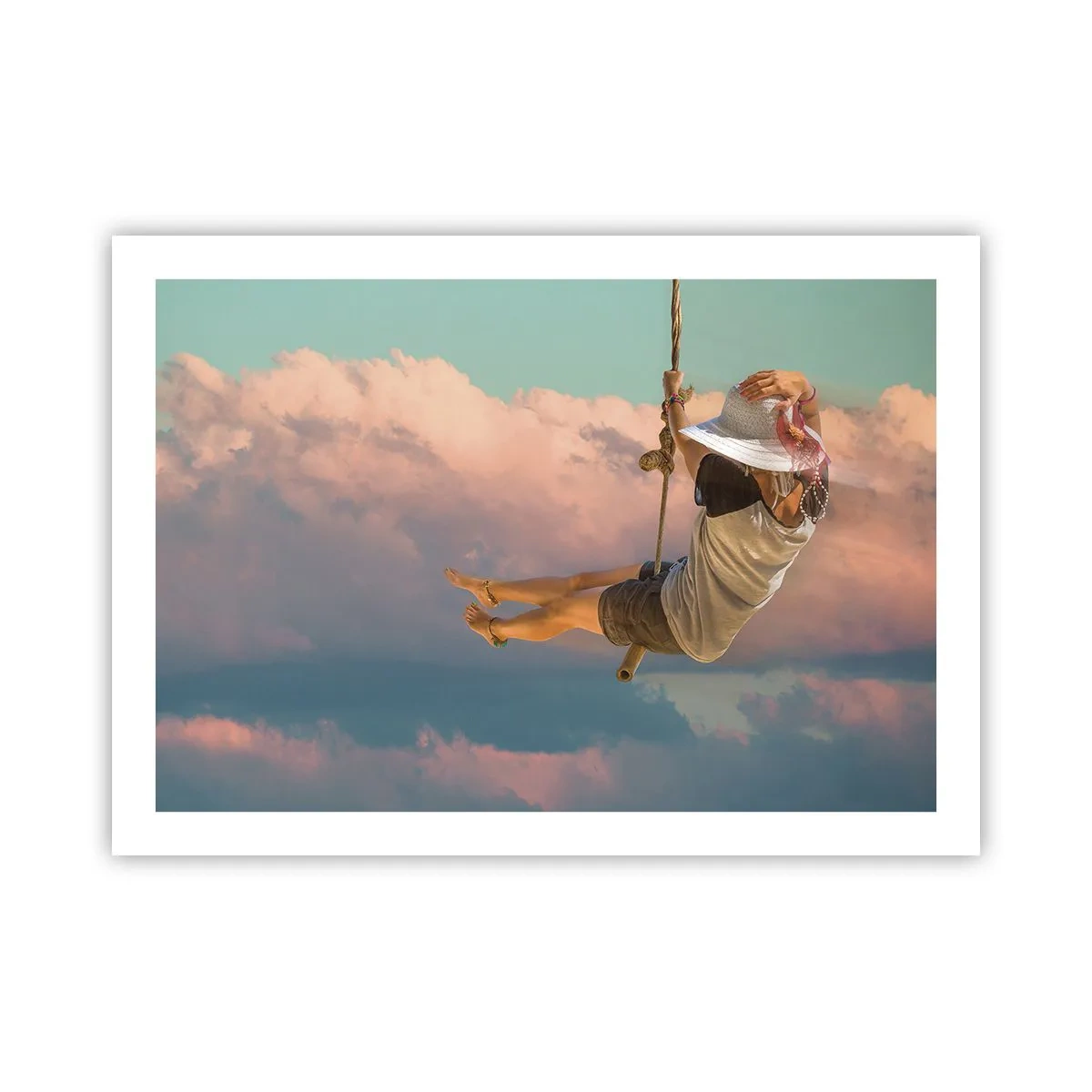 Plakat - Sjov i skyerne - 70x50 cm