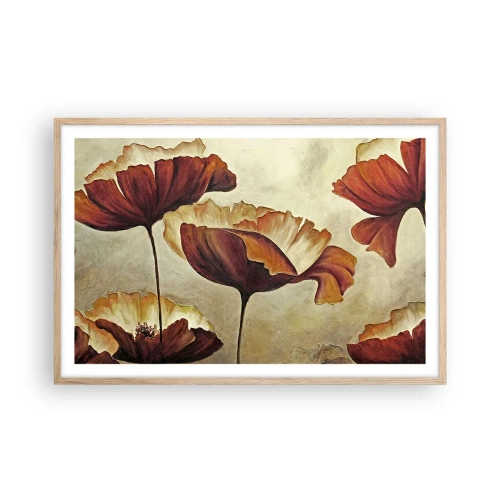 Plakat i ramme af lyst egetræ - Marker - 91x61 cm