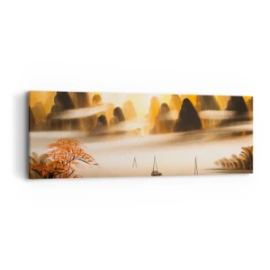 Lærredstryk - Billede på lærred - Længere væk end det fjerne Østen - 90x30 cm