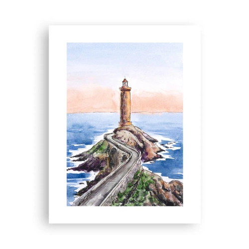 Plakat - Med front mod havet - 30x40 cm