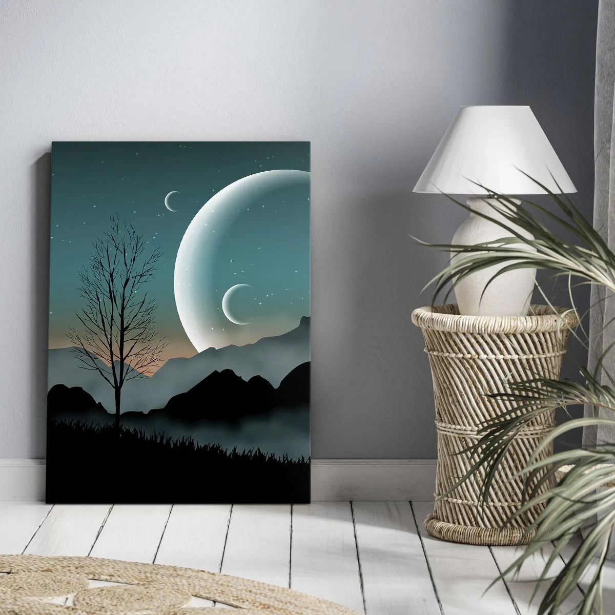Lærredstryk - Billede på lærred - Karneval i den stjerneklare nat - 50x70 cm
