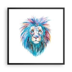 Plakat i sort ramme - En elektrificerende aura - 60x60 cm