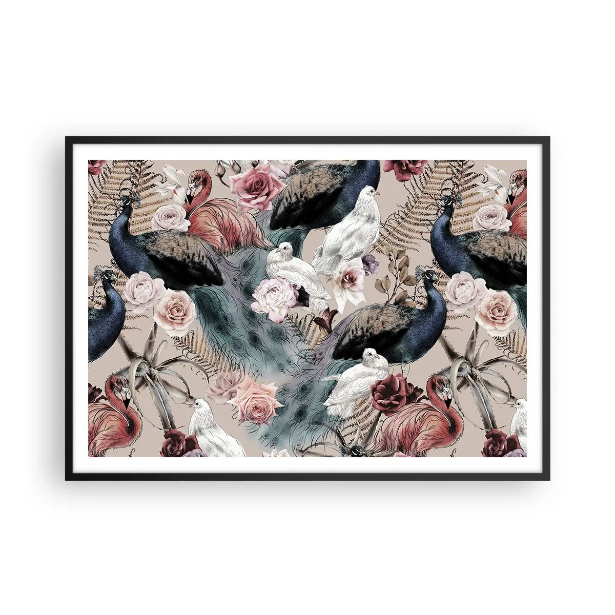 Plakat i sort ramme - I paladsets have - 100x70 cm